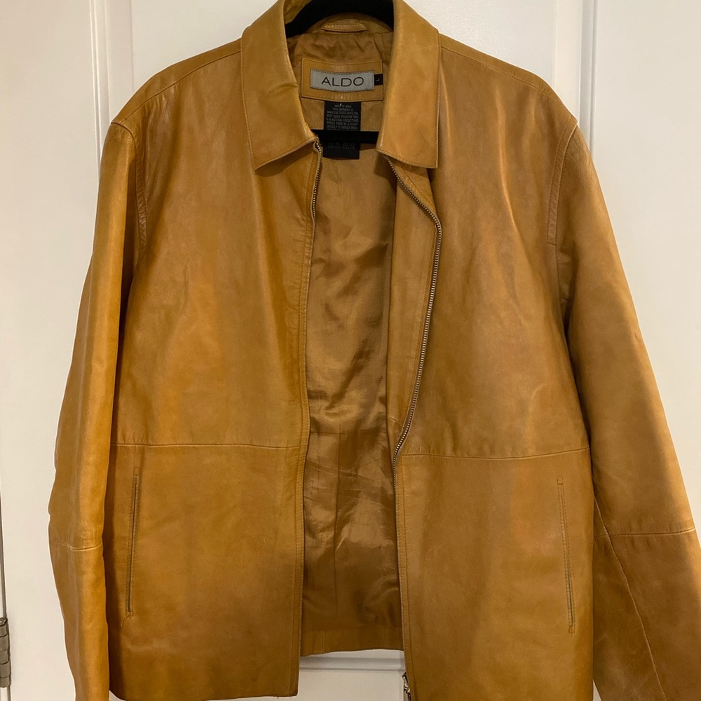 Aldo Men's Genuine Leather Jacket